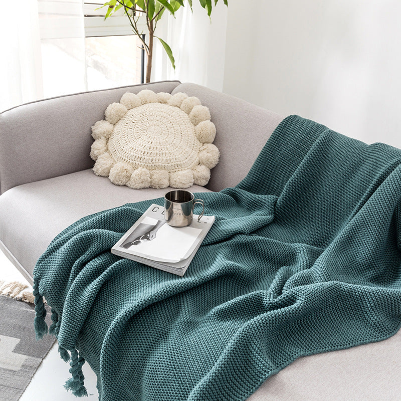 Knitted Decorative Throw Blanket