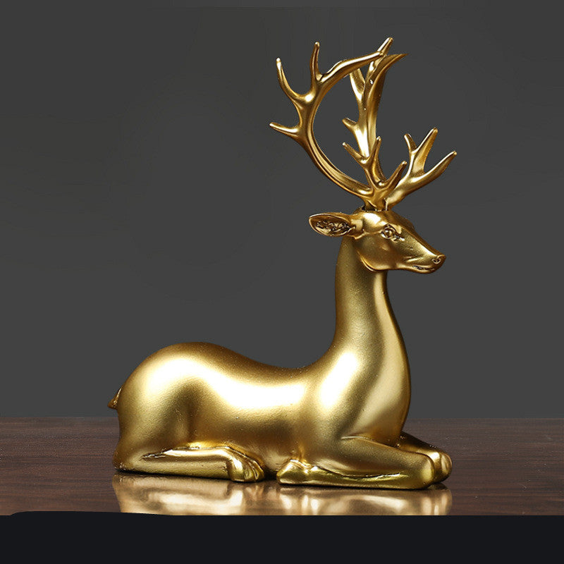 Golden Deer Decor Ornament