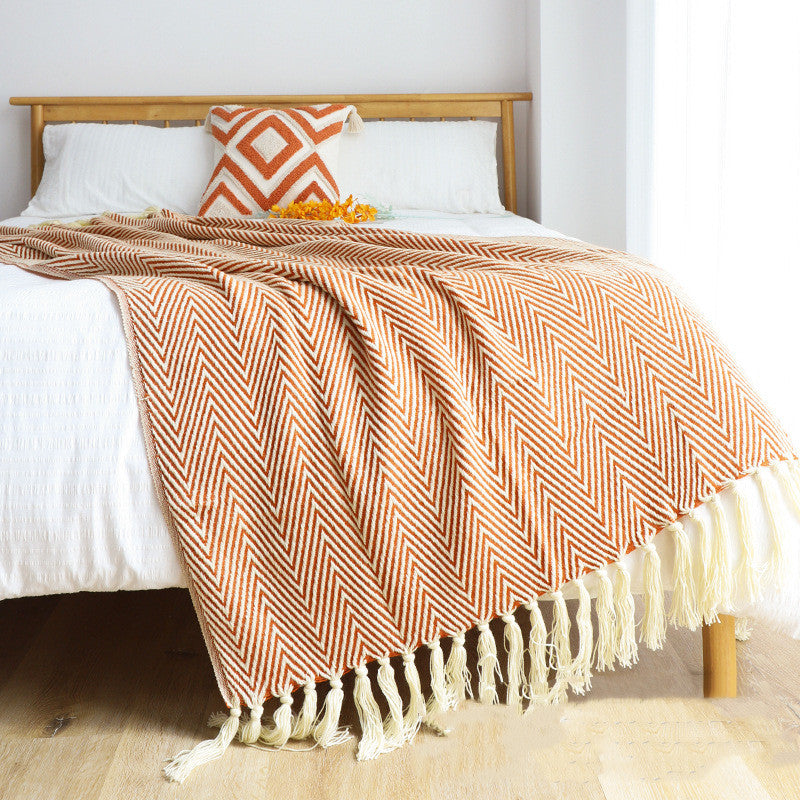 Classic Herringbone Blanket