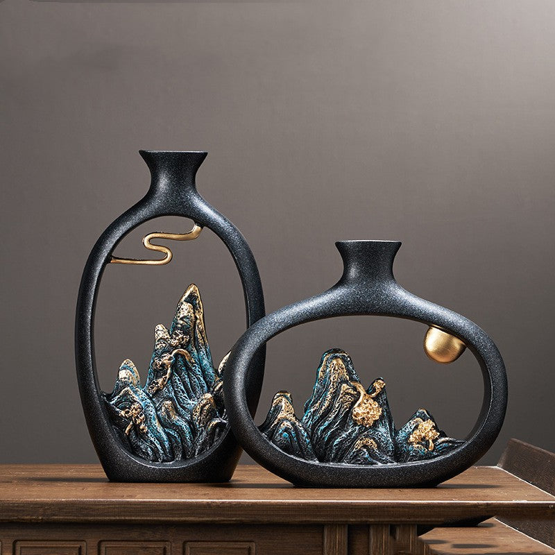 Mountain View Decor Vase