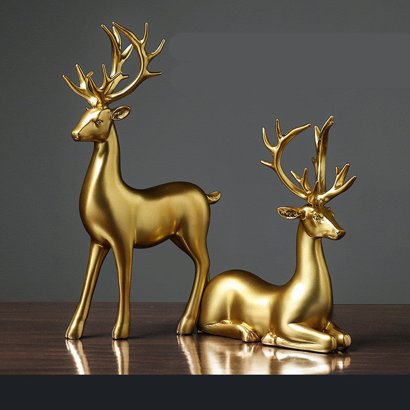 Golden Deer Decor Ornament