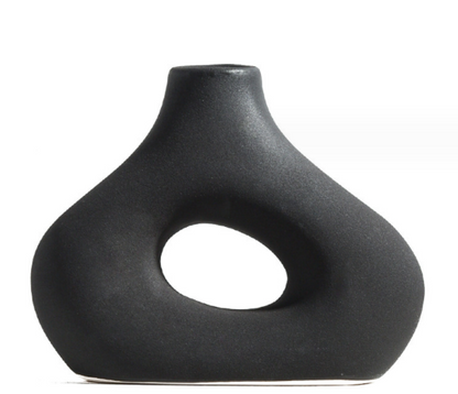 Black Ceramic Decor Vase