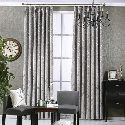 Modern Light Luxury Living Room Chenille Blackout Curtains