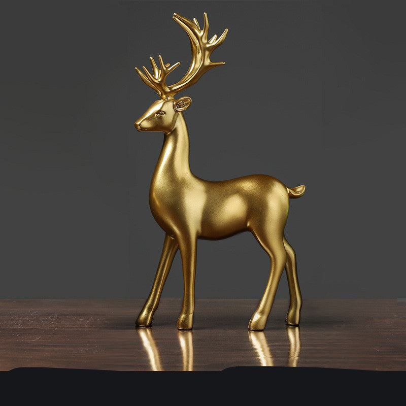 Golden Deer Decor Ornament