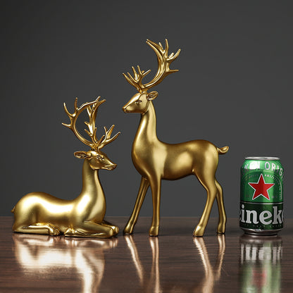 Golden Deer Decor Ornament