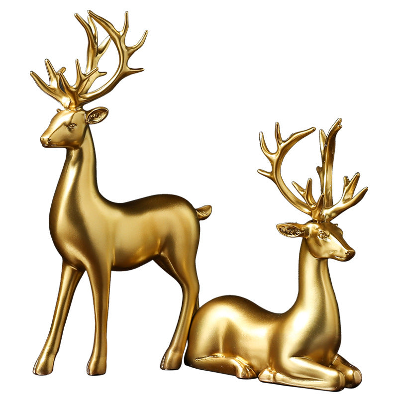 Golden Deer Decor Ornament