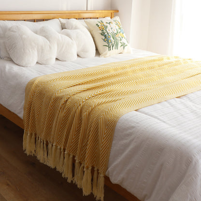 Classic Herringbone Blanket