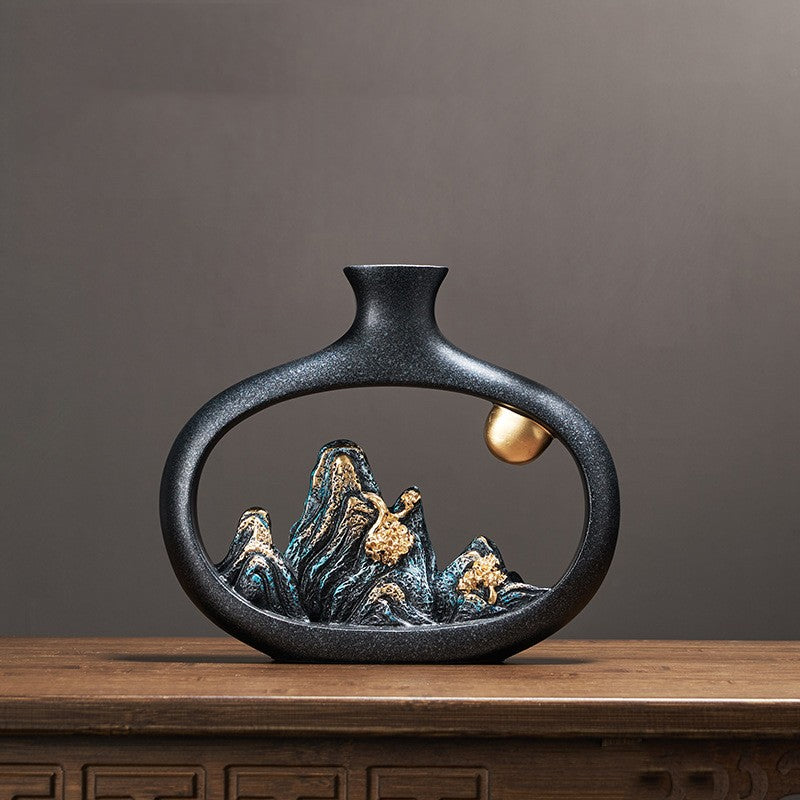 Mountain View Decor Vase