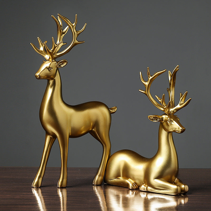 Golden Deer Decor Ornament