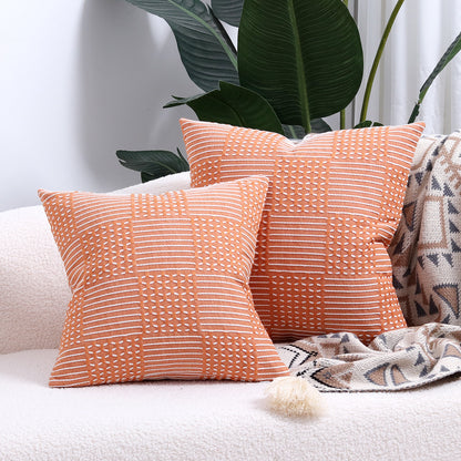 Geometric Cotton Cushion Cover