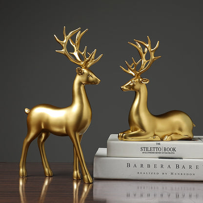 Golden Deer Decor Ornament