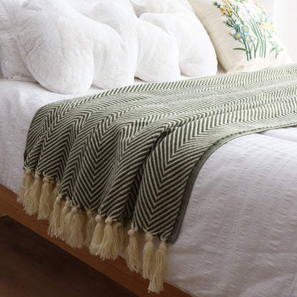 Classic Herringbone Blanket