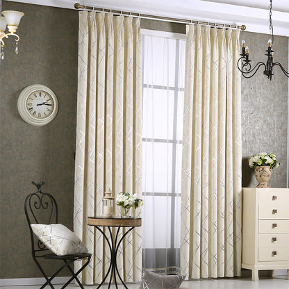 Modern Light Luxury Living Room Chenille Blackout Curtains