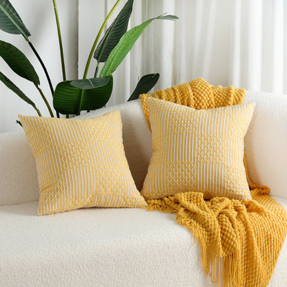 Geometric Cotton Cushion Cover